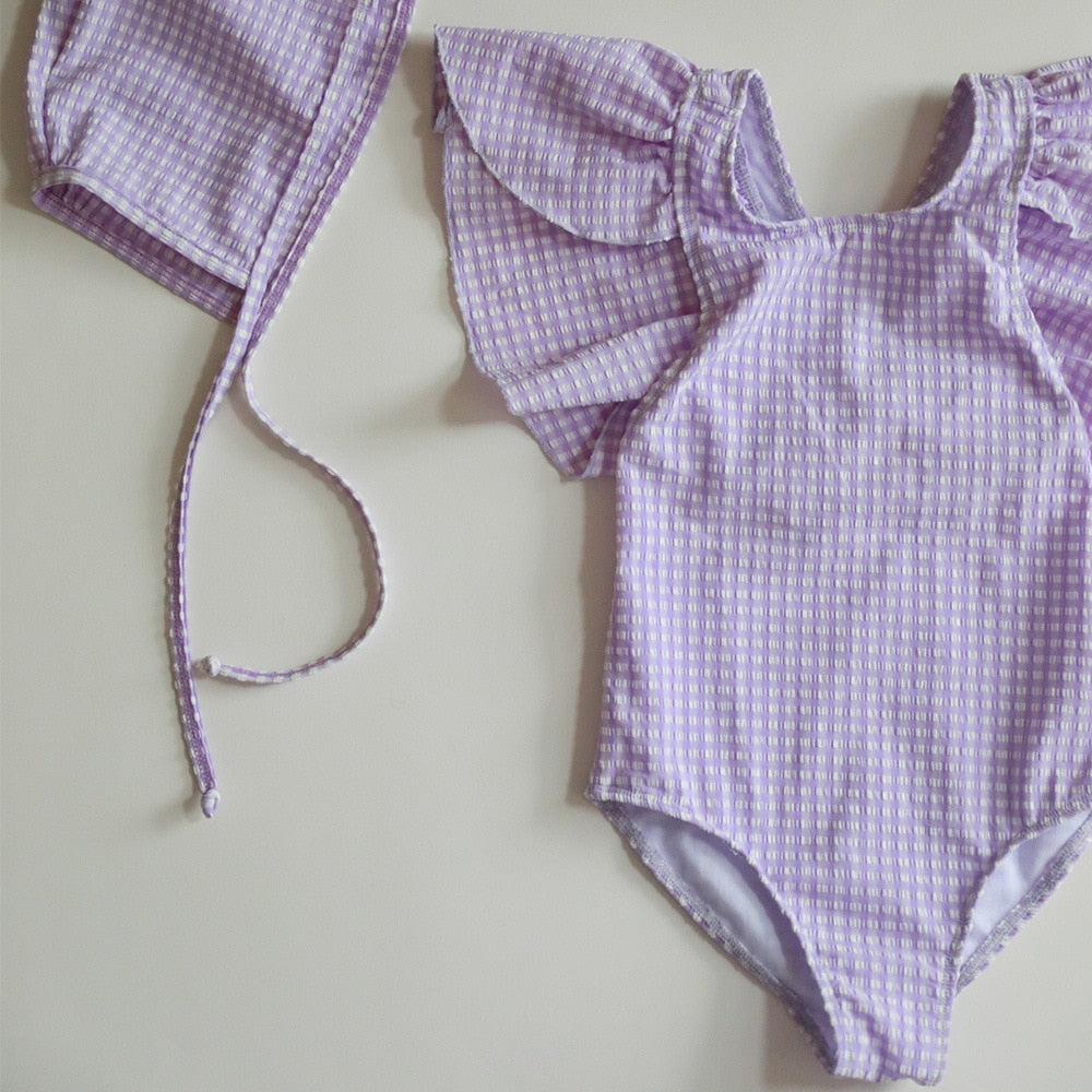 -キッズ 水着 チェック バニー うさぎ 半袖 ノースリーブ ワンピース ビキニ セパレートラッシュガード スイムウェア 6スタイル ガールズ【mh0002220】 - mamahalo shop - ベビー用水着 -  べビー服 - 子供服 - 男の子 - 女の子