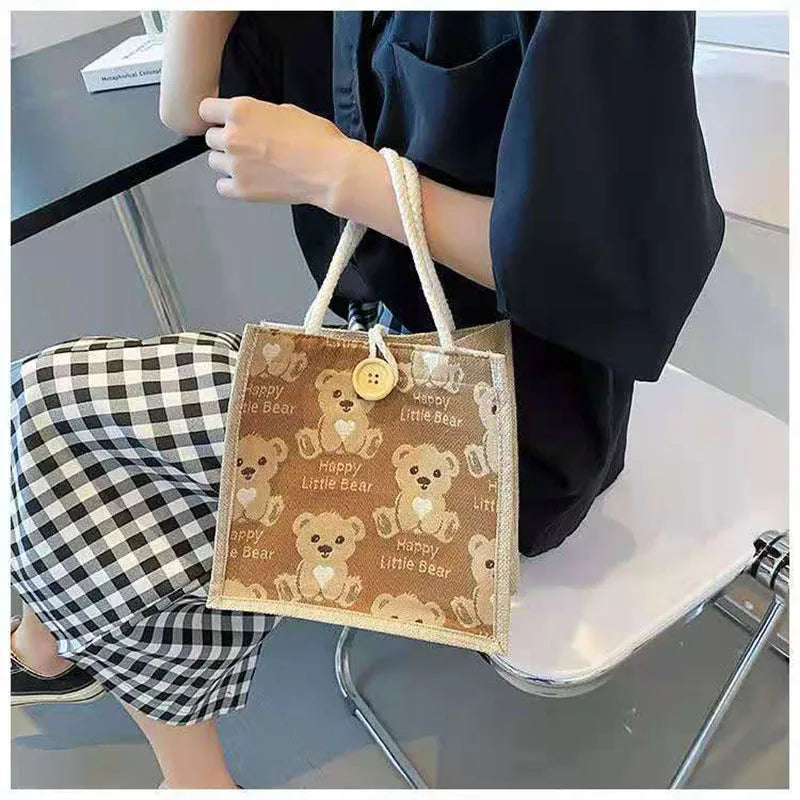 -ミニトートバッグ ベアくまサイドバッグ ランチバッグ 鞄 3カラー【mh0006934】 - mamahalo shop - マザーズバッグ -  べビー服 - 子供服 - 男の子 - 女の子