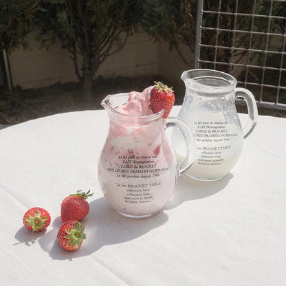 -透明 ガラス ミルク ポット ジュース ボトル ワイン ドレナージ ディスペンサー 花瓶 コップ カップ マグ【mh0002636】 - mamahalo shop - コップ・グラス・マグ -  べビー服 - 子供服 - 男の子 - 女の子