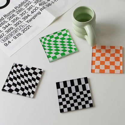 -コースター ランチョンマット チェッカーボード ディナー マット パッド 4枚セット【mh0001616】 - mamahalo shop - コースター・なべ敷き・ランチョンマット -  べビー服 - 子供服 - 男の子 - 女の子