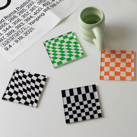 -コースター ランチョンマット チェッカーボード ディナー マット パッド 4枚セット【mh0001616】 - mamahalo shop - コースター・なべ敷き・ランチョンマット -  べビー服 - 子供服 - 男の子 - 女の子