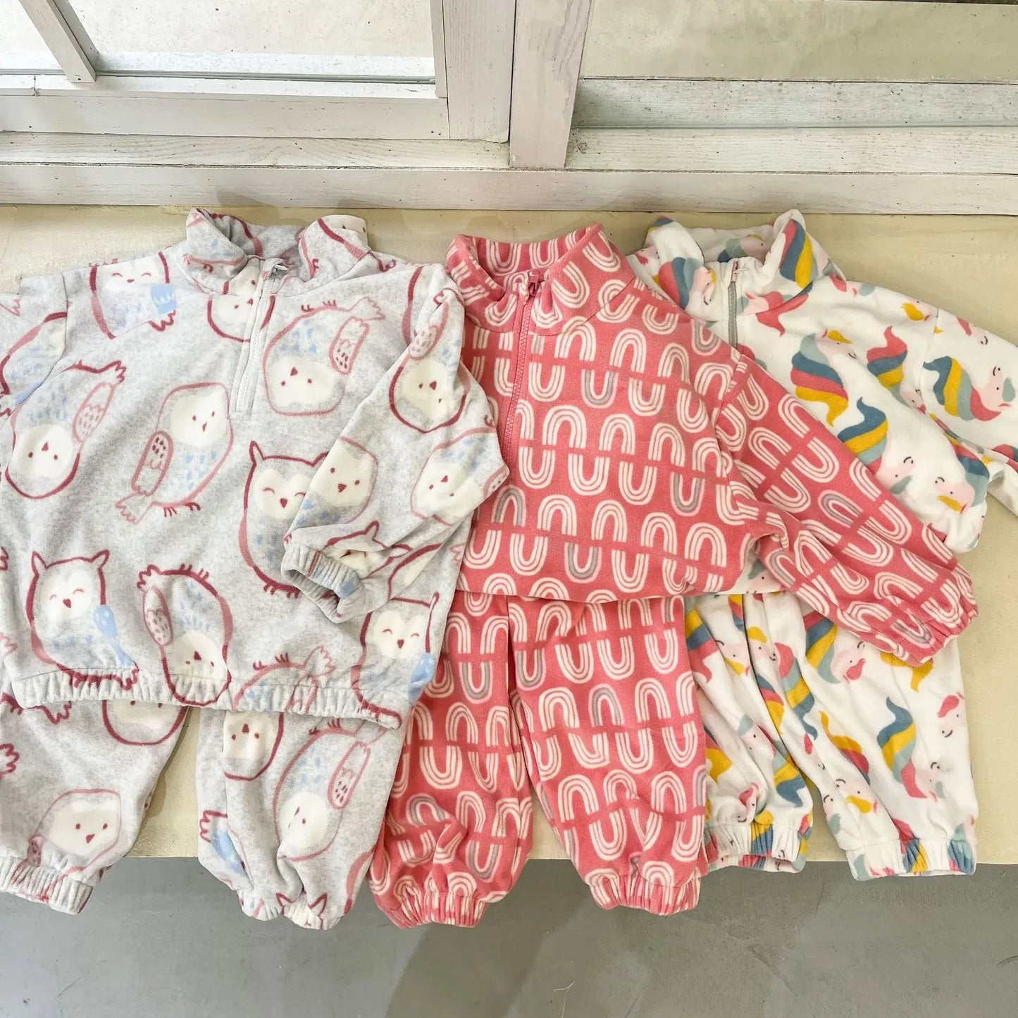 -キッズセットアップ 2点セット ハーフジップトップス ロングパンツ フリースセットアップ - mamahalo shop - 長袖セットアップ -  べビー服 - 子供服 - 男の子 - 女の子