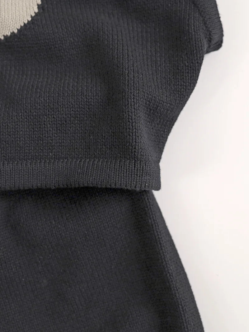 -キッズトップス/パンツ ベアくまニットベスト/ニットハーフパンツ - mamahalo shop - ノースリーブセットアップ -  べビー服 - 子供服 - 男の子 - 女の子