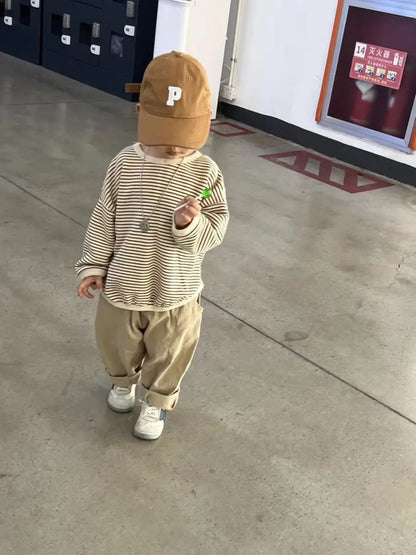 -キッズパンツ ルーズロングパンツ シンプルベーシック 2カラー - mamahalo shop - ロングパンツ・スウェットパンツ -  べビー服 - 子供服 - 男の子 - 女の子