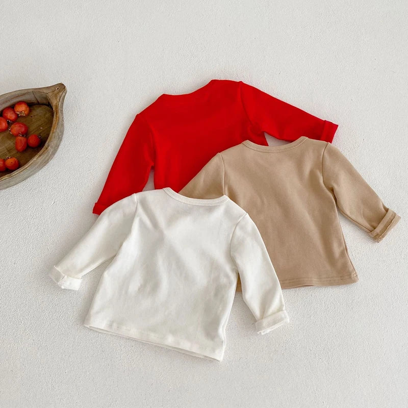 -ベビートップス うさぎバニープリント長袖Tシャツ 3カラー【mh0006992】 - mamahalo shop - 長袖Tシャツ -  べビー服 - 子供服 - 男の子 - 女の子