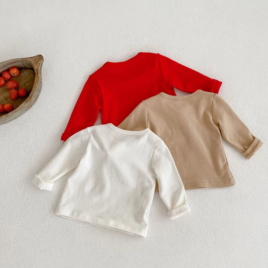 -ベビートップス うさぎバニープリント長袖Tシャツ 3カラー【mh0006992】 - mamahalo shop - 長袖Tシャツ -  べビー服 - 子供服 - 男の子 - 女の子