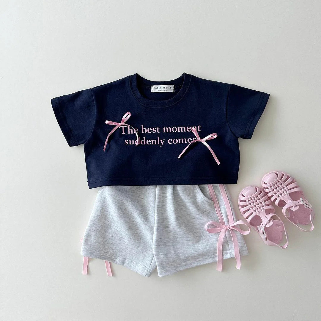 -キッズパンツ サイドラインリボン ショートパンツ 5カラー - mamahalo shop - ハーフパンツ・ショートパンツ -  べビー服 - 子供服 - 男の子 - 女の子