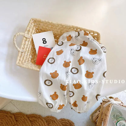 -キッズパンツ サマールーズロングパンツ 幾何学/レターロゴ/コアラ/ダイヤチェック/ストライププリント【mh0006098】 - mamahalo shop - ロングパンツ・スウェットパンツ -  べビー服 - 子供服 - 男の子 - 女の子