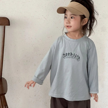 キッズトップス グラフィティロゴプリント長袖Tシャツ - mamahalo shop - 長袖Tシャツ -  べビー服 - 子供服 - 男の子 - 女の子