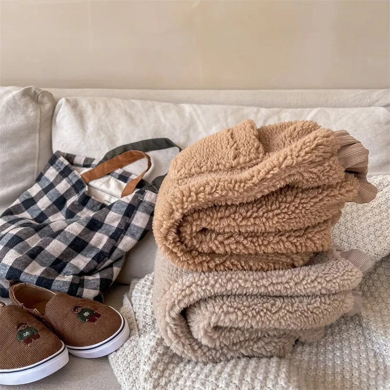 -キッズ ボアフリース ルーズ パンツ - mamahalo shop - ロングパンツ・スウェットパンツ -  べビー服 - 子供服 - 男の子 - 女の子