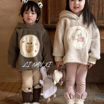 キッズパンツ うさ耳アクセントフリースレギンスパンツ - mamahalo shop - レギンスパンツ -  べビー服 - 子供服 - 男の子 - 女の子