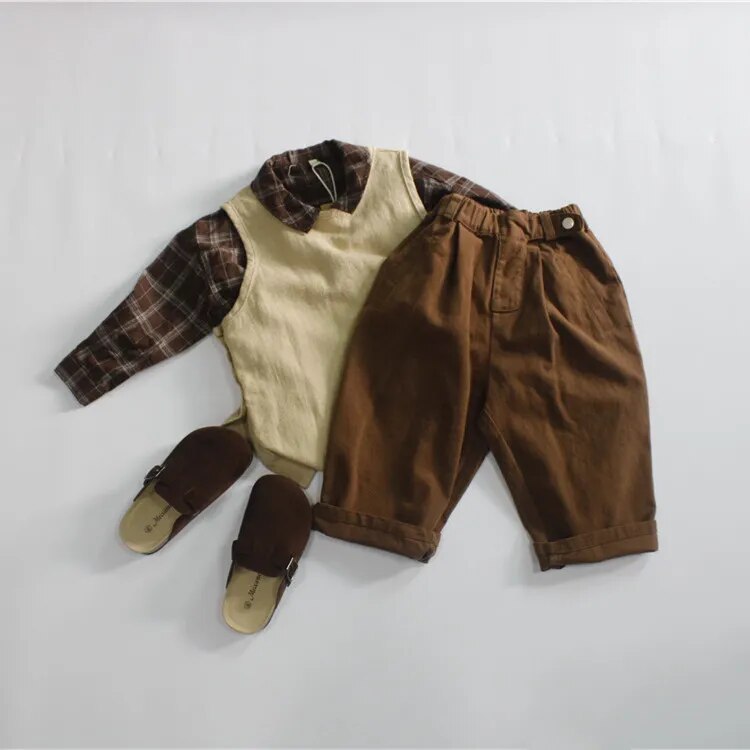 -キッズ ルーズ ロング パンツ - mamahalo shop - ロングパンツ・スウェットパンツ -  べビー服 - 子供服 - 男の子 - 女の子