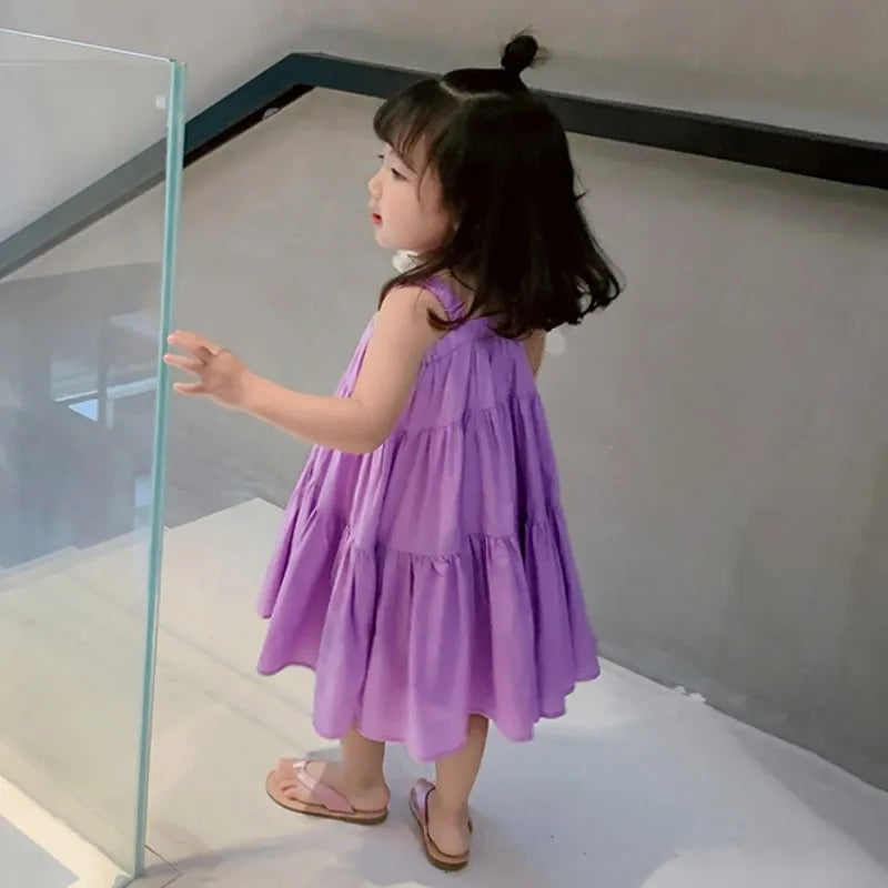 -☺︎ キッズワンピース キャミソール ティアードワンピース 3カラー - mamahalo shop - ノースリーブワンピース -  べビー服 - 子供服 - 男の子 - 女の子