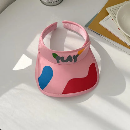 -キッズ帽子 サンバイザー カラフルバイザー サンハット【mh0004798】 - mamahalo shop - ベビー用帽子 -  べビー服 - 子供服 - 男の子 - 女の子