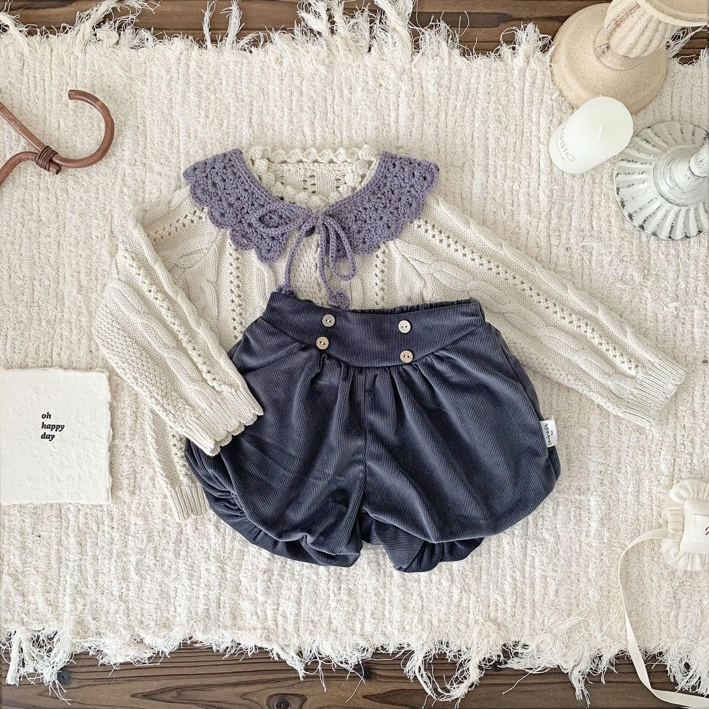 -ベビーキッズカーディガン レースフリルニットジャケット 3カラー - mamahalo shop - カーディガン・パーカー -  べビー服 - 子供服 - 男の子 - 女の子