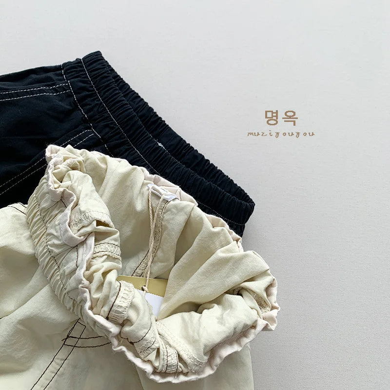 -キッズパンツ デニムハーフパンツ シンプルベーシック 2カラー - mamahalo shop - ハーフパンツ・ショートパンツ -  べビー服 - 子供服 - 男の子 - 女の子