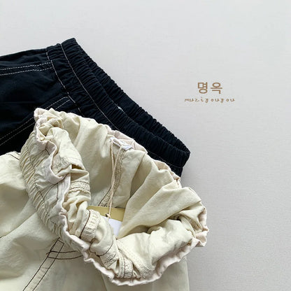 -キッズパンツ デニムハーフパンツ シンプルベーシック 2カラー - mamahalo shop - ハーフパンツ・ショートパンツ -  べビー服 - 子供服 - 男の子 - 女の子