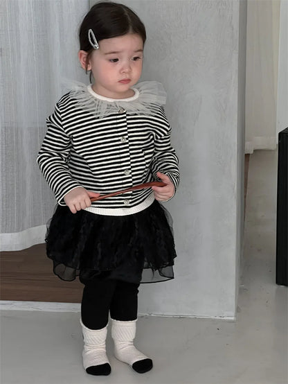 -ベビーカーディガン ボーダーニットジャケット【mh0007202】 - mamahalo shop - カーディガン・パーカー -  べビー服 - 子供服 - 男の子 - 女の子