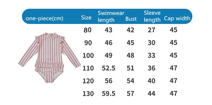 2024年新作 キッズ水着 ガールズ 長袖 ワンピース スイムウェア スイミングウェア 帽子セット - mamahalo shop - ベビー用水着 - ベビー服 - 子供服 - 男の子 - 女の子