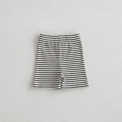 -キッズレギンスパンツ ショートレギンス 薄手 無地/ボーダー 6カラー - mamahalo shop - レギンスパンツ -  べビー服 - 子供服 - 男の子 - 女の子