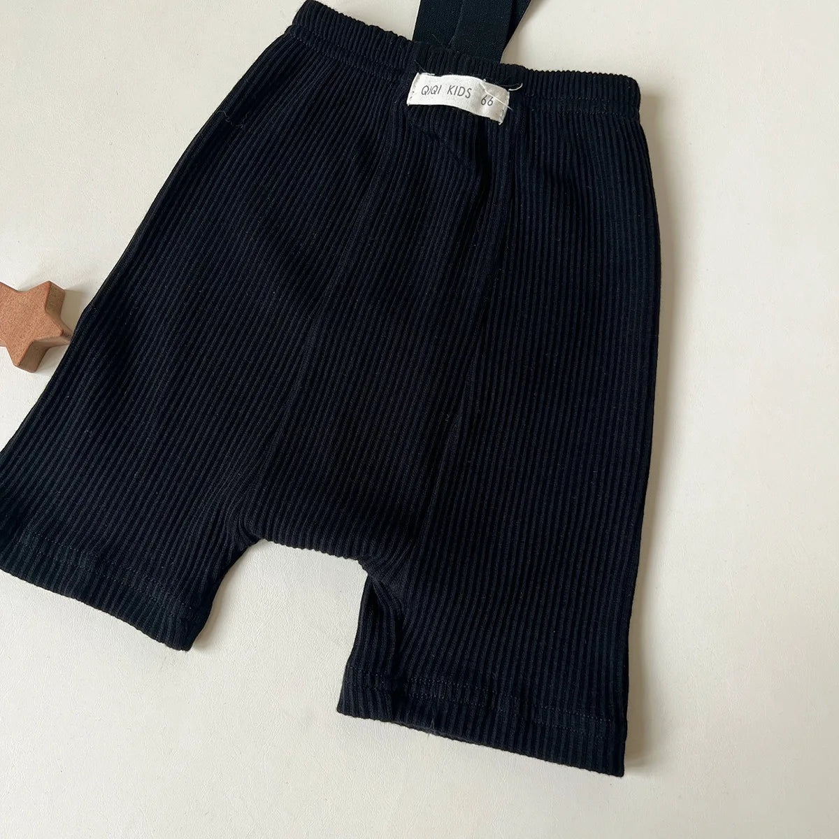 -ベビートップス/パンツ 半袖ボーダー無地Tシャツ/サスペンダーショートパンツ - mamahalo shop - サロペットパンツ・サスペンダーパンツ -  べビー服 - 子供服 - 男の子 - 女の子