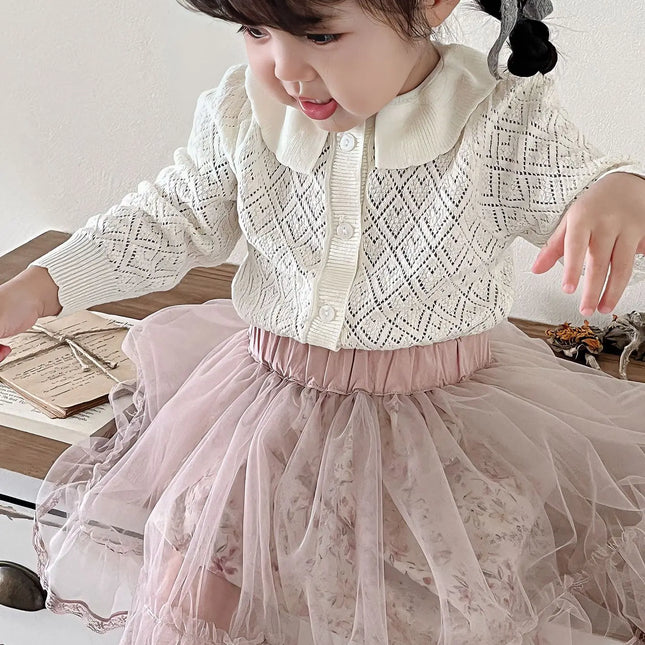 キッズスカート チュチュチュールフラワーシアーガーリースカート - mamahalo shop - スカート -  べビー服 - 子供服 - 男の子 - 女の子