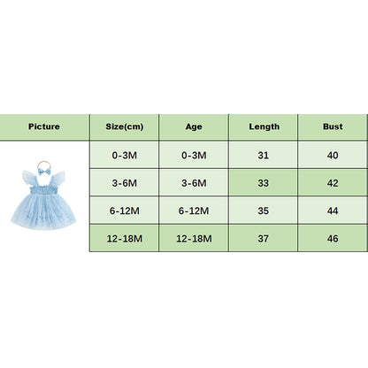 -ベビーロンパース チュチュ チュールスカート スパンコール ベビードレス リボンヘアバンドセット 3カラー - mamahalo shop - ノースリーブロンパース -  べビー服 - 子供服 - 男の子 - 女の子