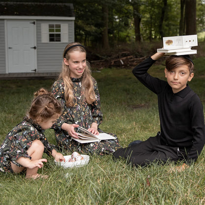 -ベビーキッズジュニア フラワー花柄 長袖ワンピース 長袖ロンパース ケーブルニットカーディガンジャケット ニットポロシャツ ロングパンツ お出かけ リンクコーデ 兄弟姉妹 お揃いコーデ - mamahalo shop - 長袖ロンパース -  べビー服 - 子供服 - 男の子 - 女の子