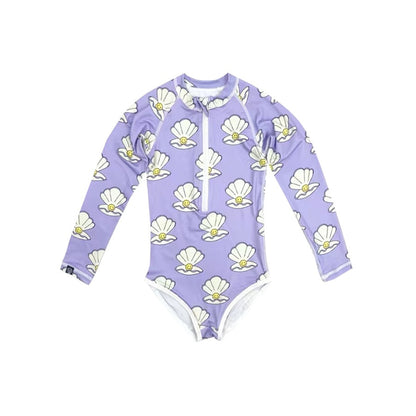 -キッズ 水着 長袖 つなぎ ラッシュガード ワンピース ガールズ ボーイズ レオパード アイスクリーム 太陽 サン スイムウェア 15スタイル - mamahalo shop - ベビー用水着 -  べビー服 - 子供服 - 男の子 - 女の子