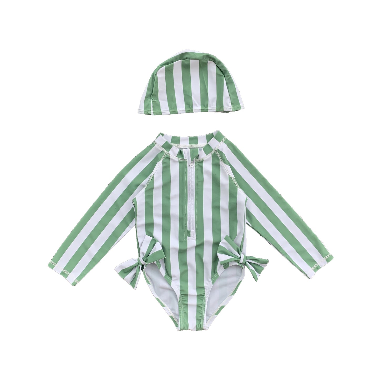 -キッズ 水着 フラワー 花柄 長袖 ワンピース ビキニ セパレート 帽子 セット ラッシュガード スイムウェア 10スタイル ガールズ【mh0002217】 - mamahalo shop - ベビー用水着 -  べビー服 - 子供服 - 男の子 - 女の子