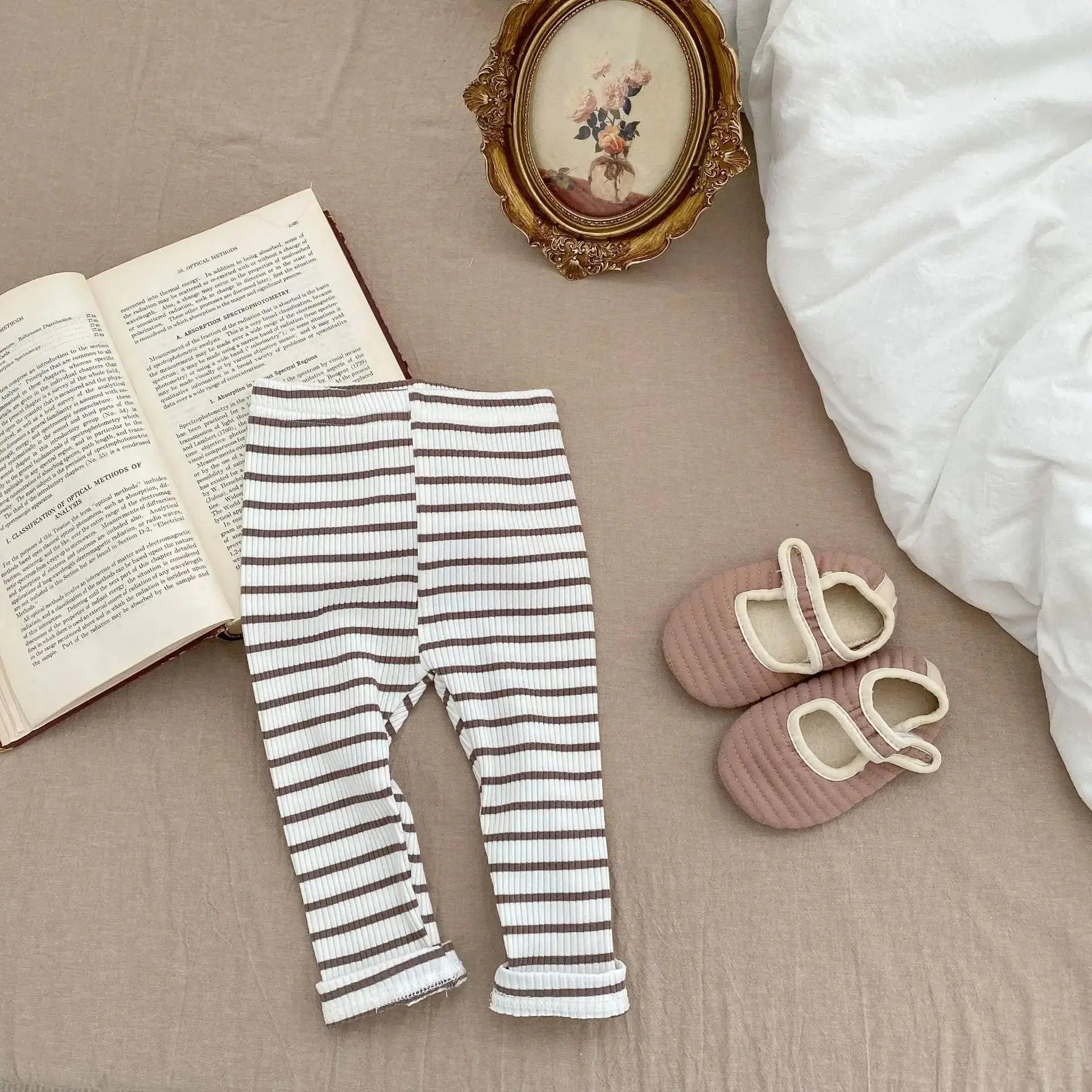 ベビー ボーダー 無地 シンプル レギンスパンツ - mamahalo shop - レギンスパンツ - ベビー服 - 子供服 - 男の子 - 女の子