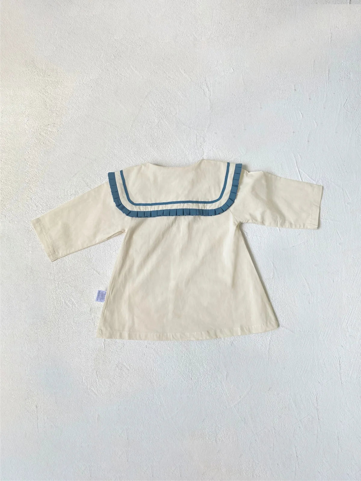 -ベビーキッズワンピース マリンセーラーカラー長袖ワンピース 2カラー - mamahalo shop - 長袖ワンピース -  べビー服 - 子供服 - 男の子 - 女の子