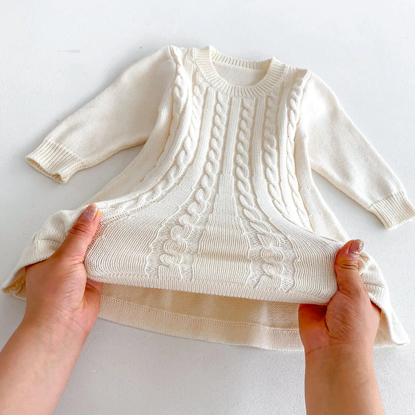 -キッズワンピース ニット 長袖ワンピース 3カラー【mh0006485】 - mamahalo shop - 長袖ワンピース -  べビー服 - 子供服 - 男の子 - 女の子