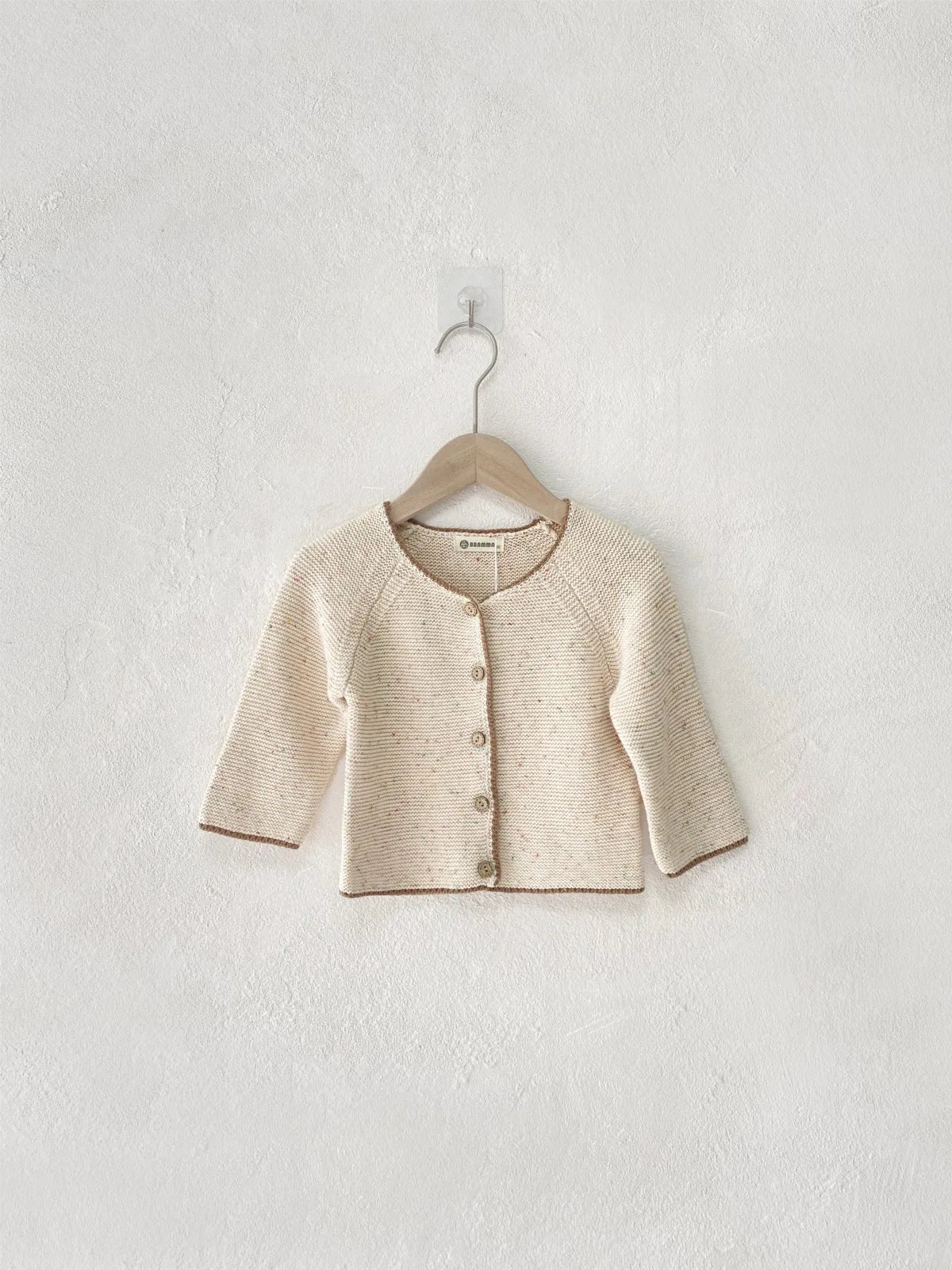 -ベビーカーディガン カラフルネップシンプルニットカーディガンジャケット - mamahalo shop - カーディガン・パーカー -  べビー服 - 子供服 - 男の子 - 女の子