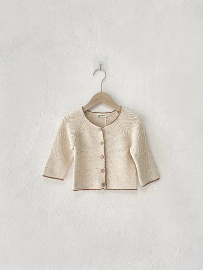 -ベビーカーディガン カラフルネップシンプルニットカーディガンジャケット - mamahalo shop - カーディガン・パーカー -  べビー服 - 子供服 - 男の子 - 女の子