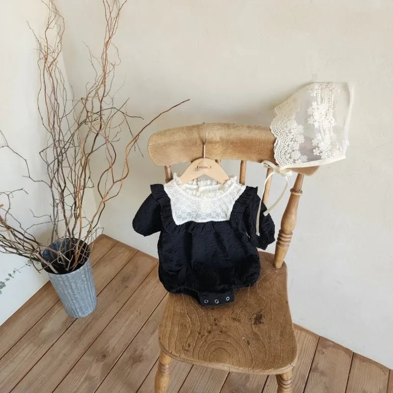 -ベビーロンパース 半袖フリルボディスーツ 2カラー【mh0005535】 - mamahalo shop - 半袖ロンパース -  べビー服 - 子供服 - 男の子 - 女の子