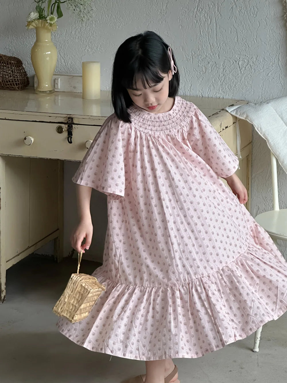 -キッズワンピース 半袖ルーズワンピース サマードレス【mh0004874】 - mamahalo shop - 半袖ワンピース -  べビー服 - 子供服 - 男の子 - 女の子