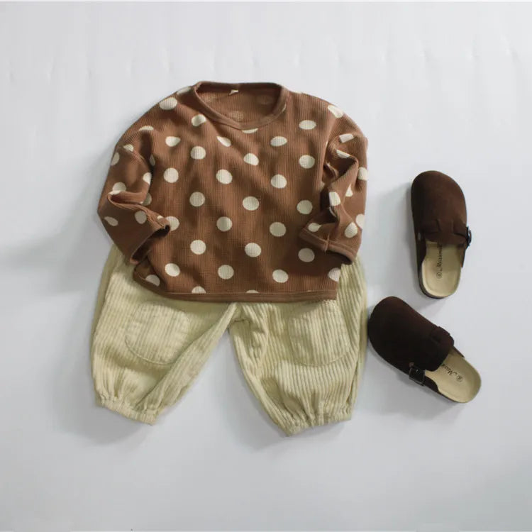 -キッズ みずたま 長袖 ルーズ Tシャツ - mamahalo shop - 長袖Tシャツ -  べビー服 - 子供服 - 男の子 - 女の子