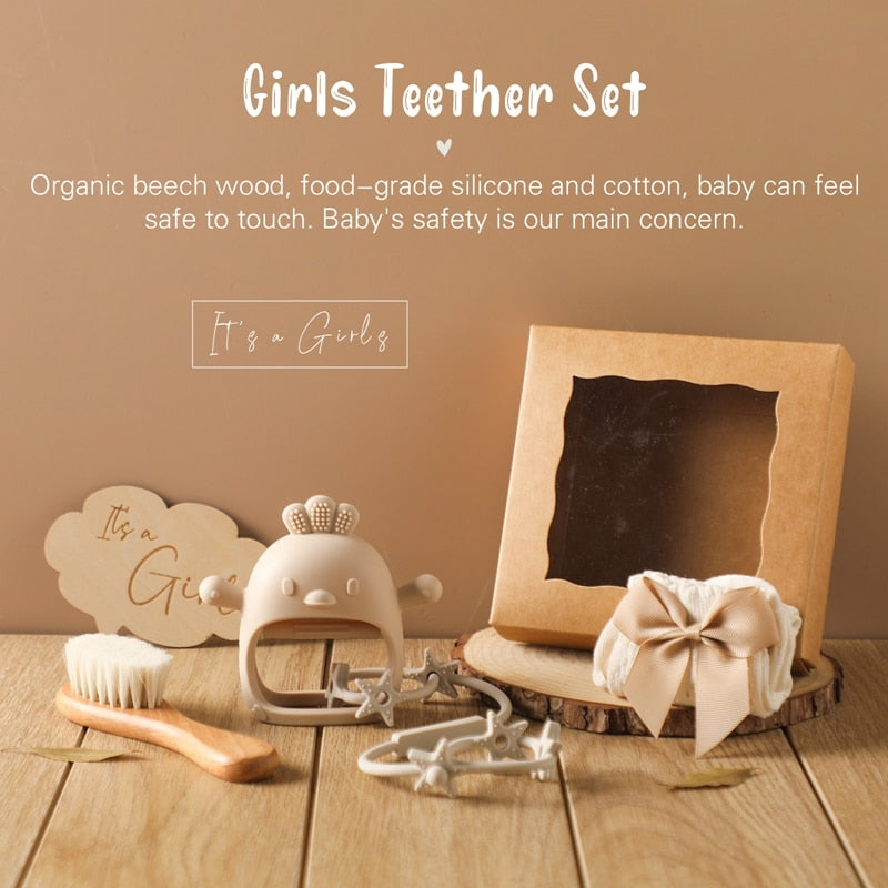 -# ベビー ギフト バースデー 出産祝い ティザー 歯固め ガラガラ ブラシ グルーミングキット タオル ブランケット セット【mh0002631】 - mamahalo shop - ベビー＆キッズ雑貨 -  べビー服 - 子供服 - 男の子 - 女の子