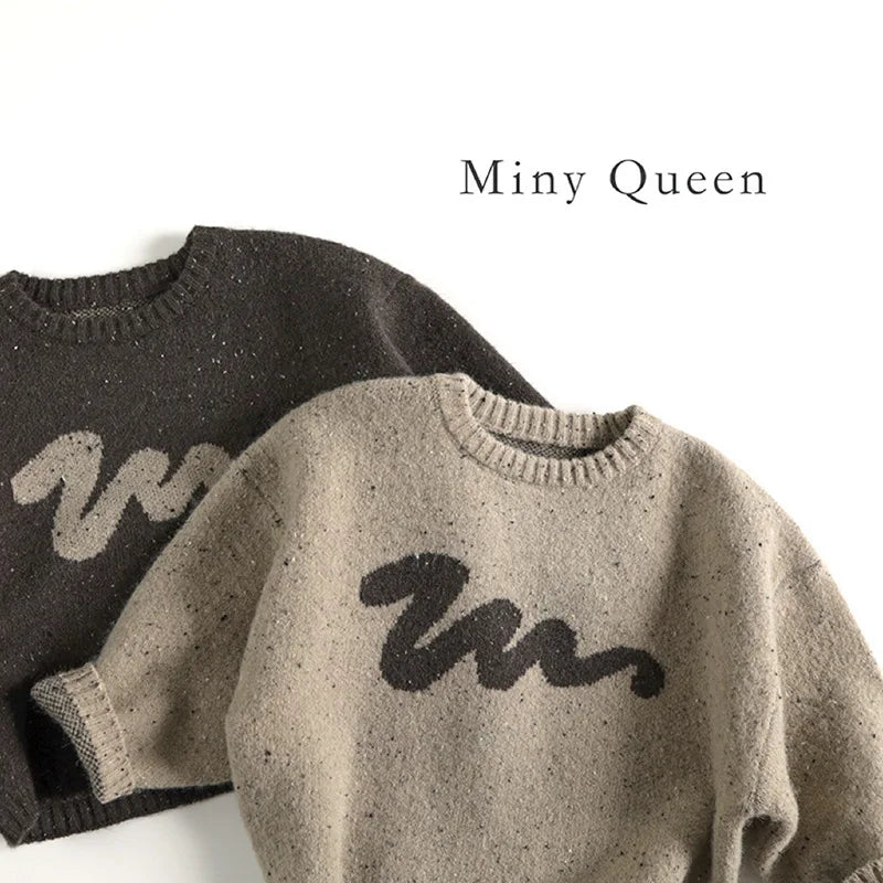 -キッズトップス カラフルネップ長袖ニットセーター 2カラー - mamahalo shop - ニット・セーター -  べビー服 - 子供服 - 男の子 - 女の子