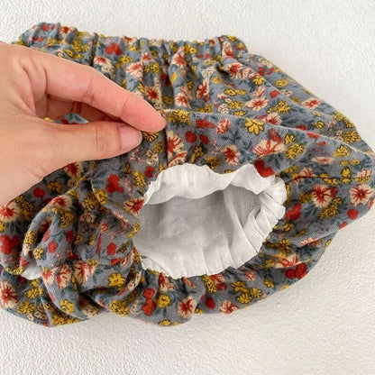 -ベビーセットアップ 2点セット 長袖ブラウス フラワー花柄プリントバルーンパンツ ショートパンツ ガールズ 女の子 子供服 - mamahalo shop - 長袖セットアップ -  べビー服 - 子供服 - 男の子 - 女の子