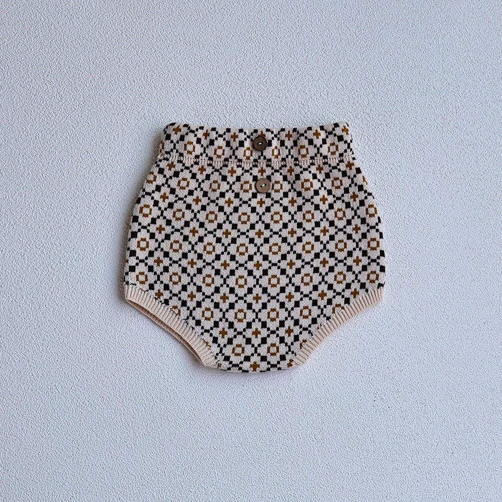 -ベビー服 カーディガン ジャケット ブルマパンツ ニット レトロフラワー チェック 単品 女の子 - mamahalo shop - カーディガン・パーカー -  べビー服 - 子供服 - 男の子 - 女の子