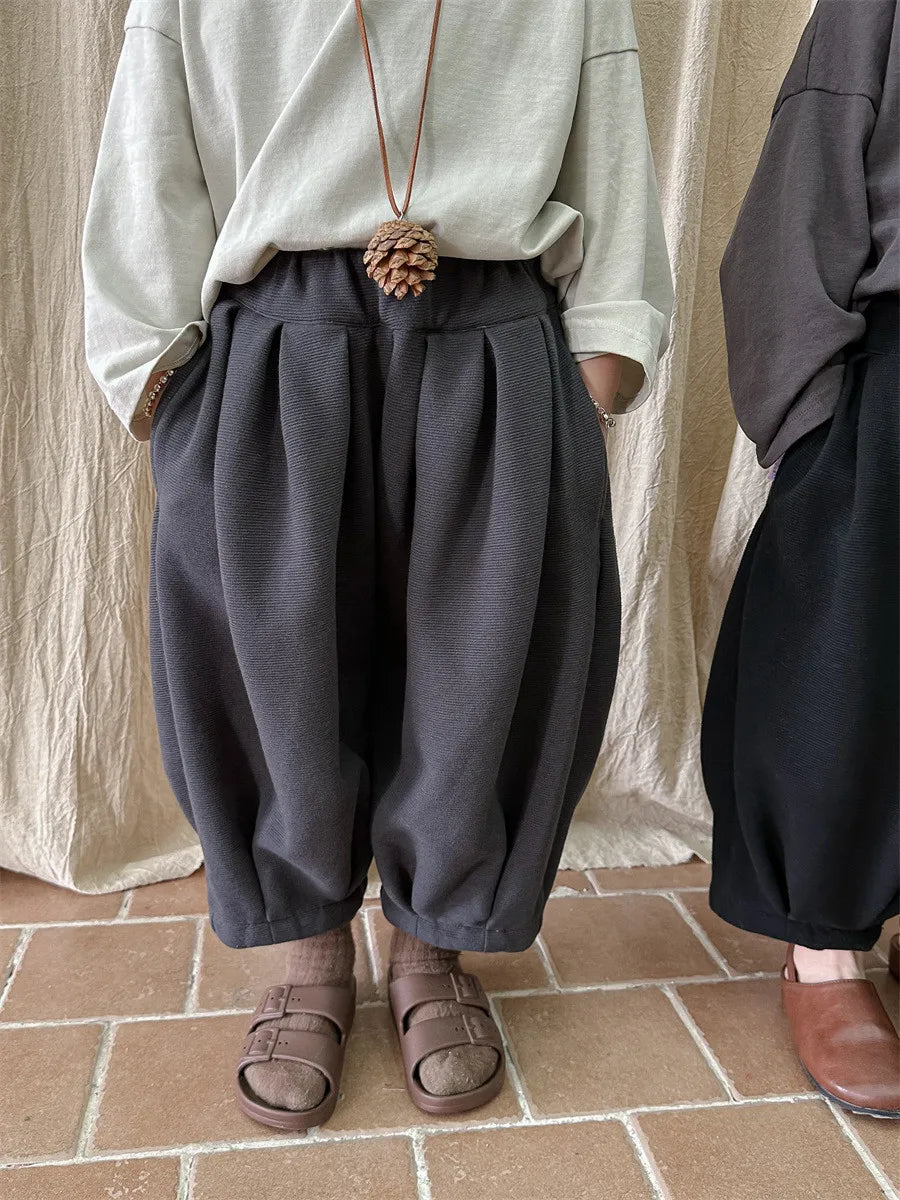 -キッズパンツ ルーズタックパンツ ランタンパンツ 3カラー - mamahalo shop - ロングパンツ・スウェットパンツ -  べビー服 - 子供服 - 男の子 - 女の子