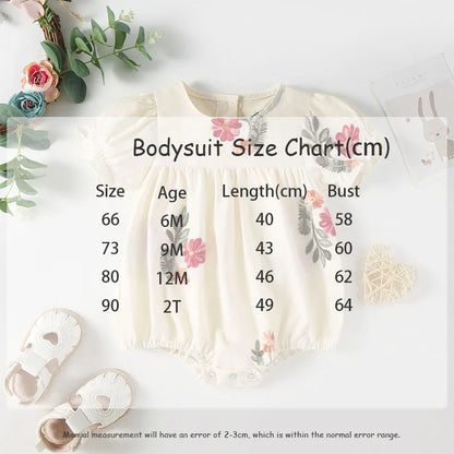 -ベビーセットアップ 2点セット/ロンパース 半袖パフスリーブボディスーツ/フリルショルダーキャミソールチュニック+ブルマパンツ - mamahalo shop - 半袖ロンパース -  べビー服 - 子供服 - 男の子 - 女の子