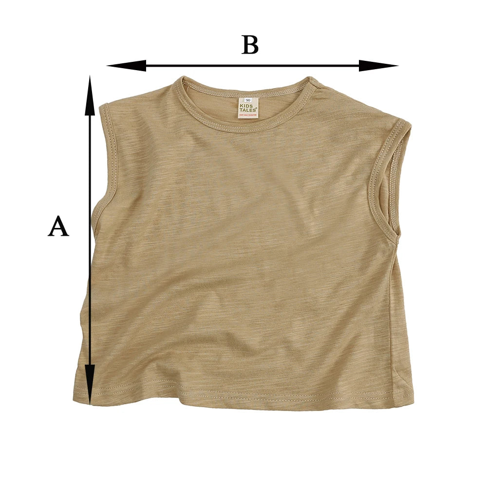 -キッズ シンプル ノースリーブ トップス タンクトップ【mh0000759】 - mamahalo shop - タンクトップ・キャミソール・ノースリーブトップス -  べビー服 - 子供服 - 男の子 - 女の子