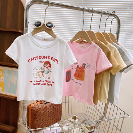 キッズトップス 半袖 キャラクターTシャツ コットン カジュアルTシャツ - mamahalo shop - 半袖Tシャツ -  べビー服 - 子供服 - 男の子 - 女の子