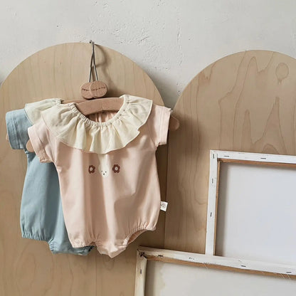 -ベビーロンパース サークル襟 半袖ボディスーツ うさぎミッフィー 2カラー【mh0006311】 - mamahalo shop - 半袖ロンパース -  べビー服 - 子供服 - 男の子 - 女の子