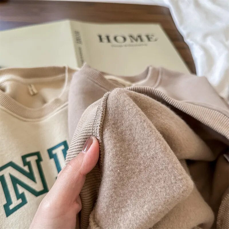 -キッズ レターロゴ カレッジ 裏起毛 スウェット トレーナー - mamahalo shop - トレーナー・フーディ -  べビー服 - 子供服 - 男の子 - 女の子