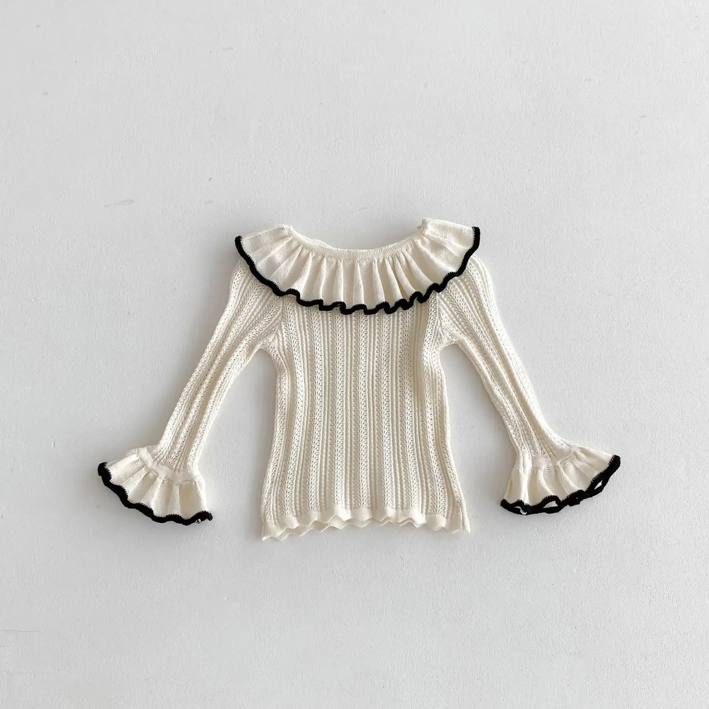 -ベビーセットアップ 2点セット フリルサークル襟袖長袖Tシャツ+サスペンダーフリルブルマパンツ【mh0006861】 - mamahalo shop - 長袖セットアップ -  べビー服 - 子供服 - 男の子 - 女の子