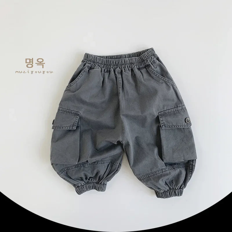 -キッズパンツ バルーンロングカーゴパンツ 2カラー - mamahalo shop - ロングパンツ・スウェットパンツ -  べビー服 - 子供服 - 男の子 - 女の子